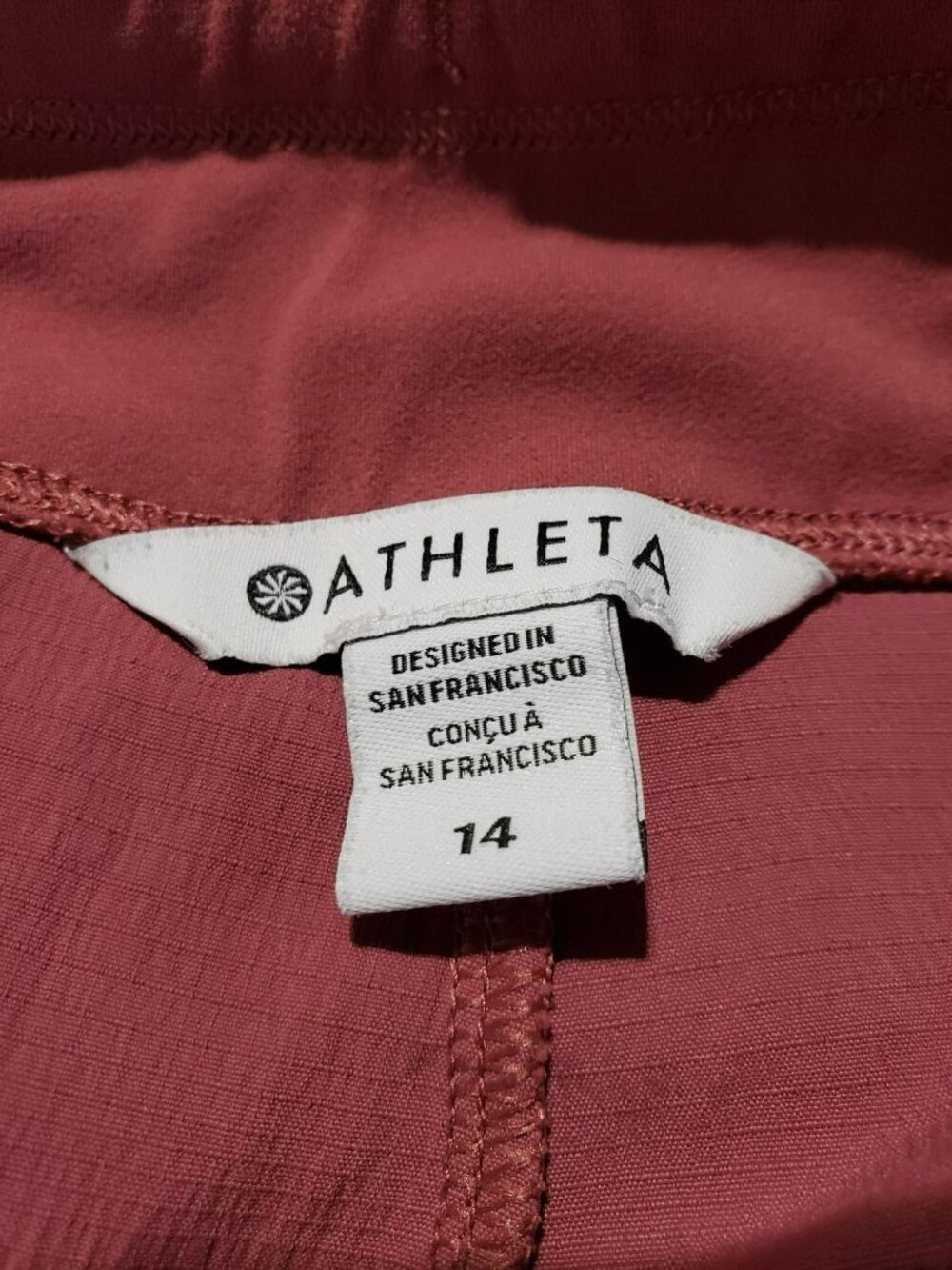 ATHLETA Trekkie North Jogger Pant Pink Berry Rose Womens 14 Mauve - Picture 7 of 12